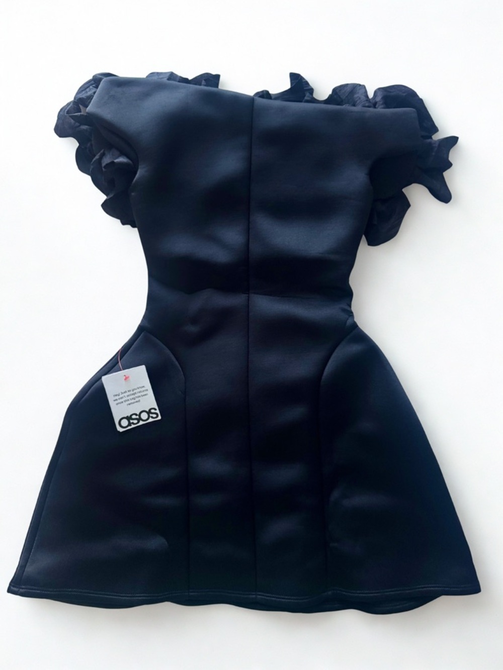 ASOS Design one off shoulder mini lantern dress